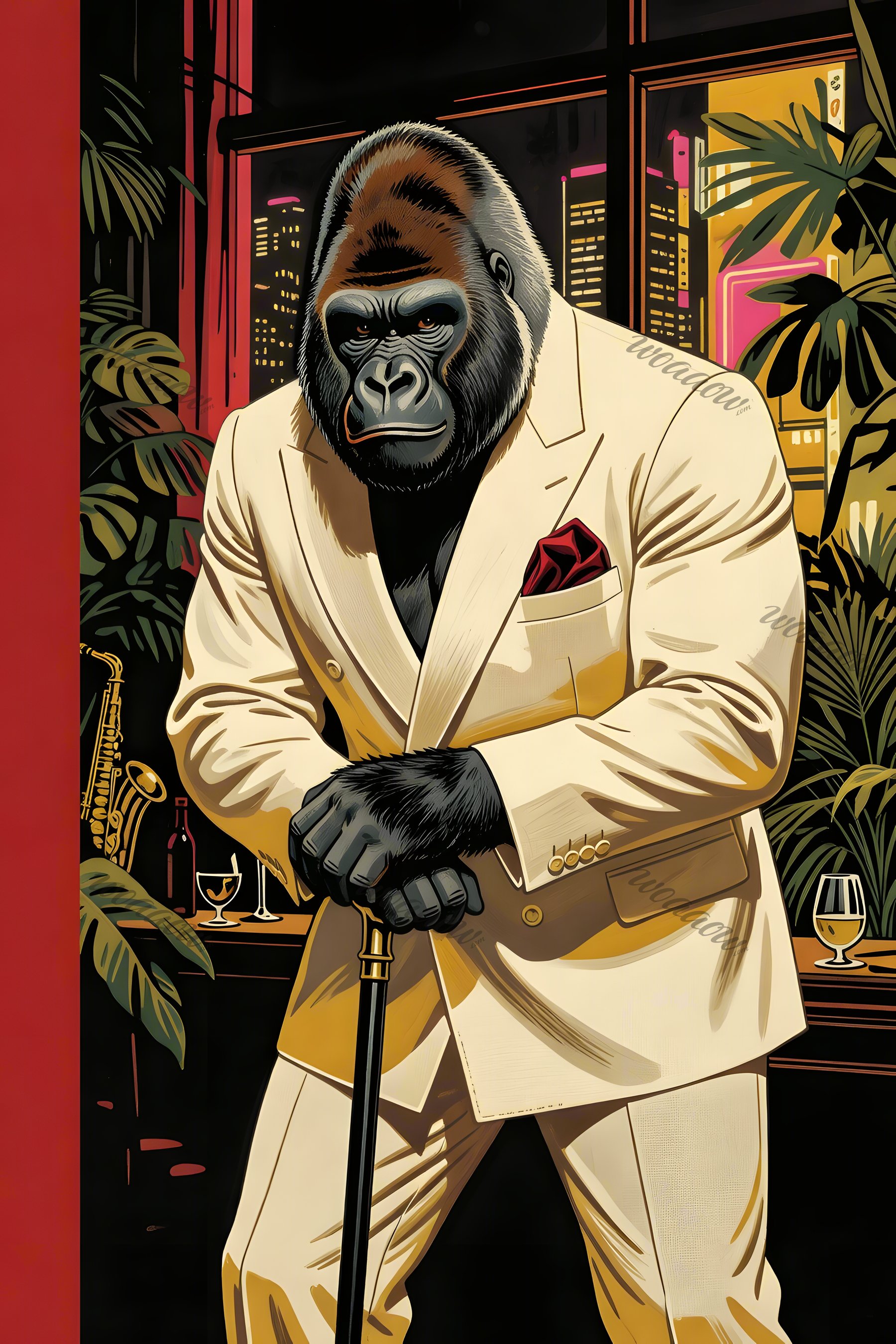 Silverback And His Cane