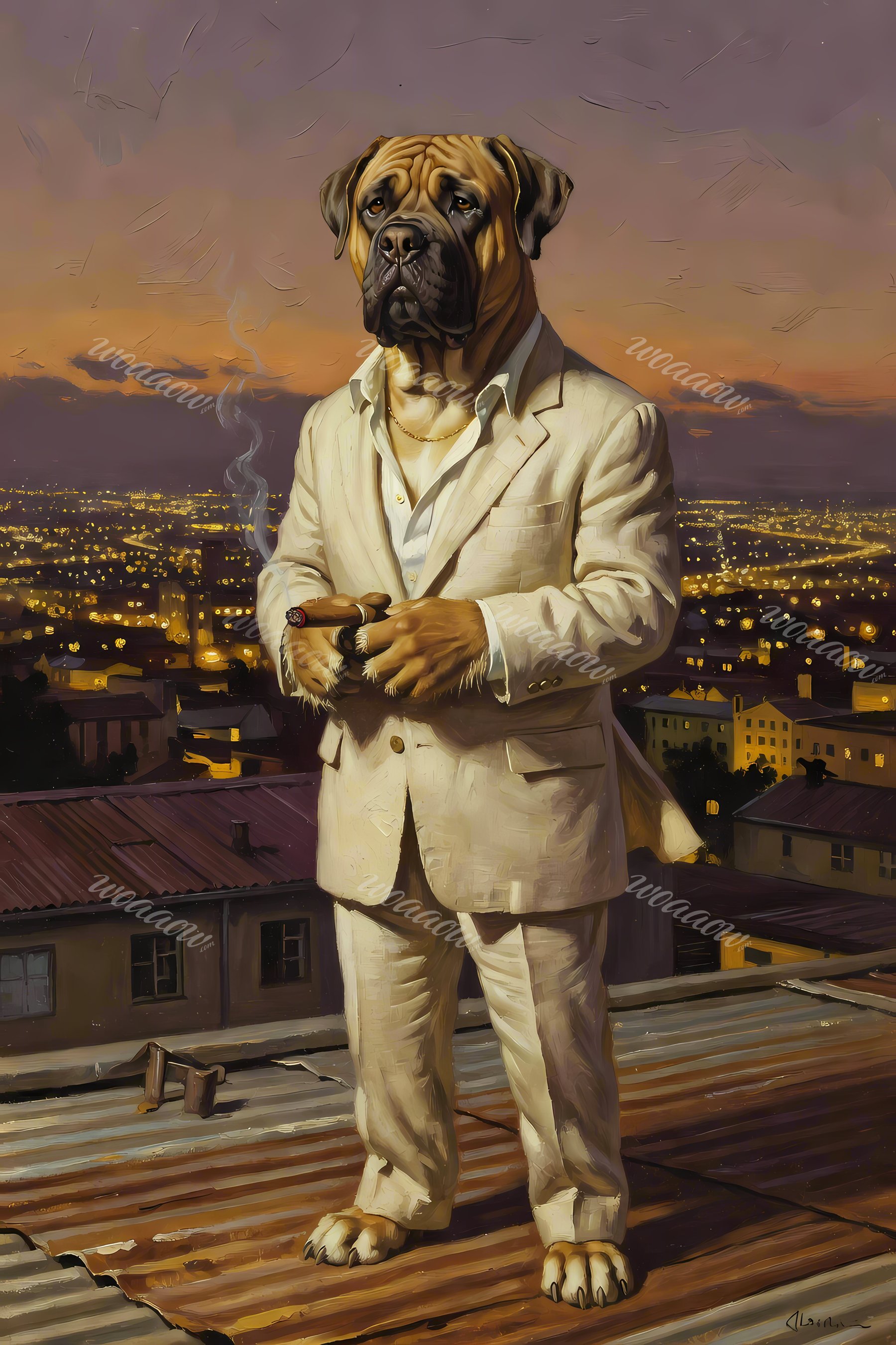 Boerboel On The Rooftop