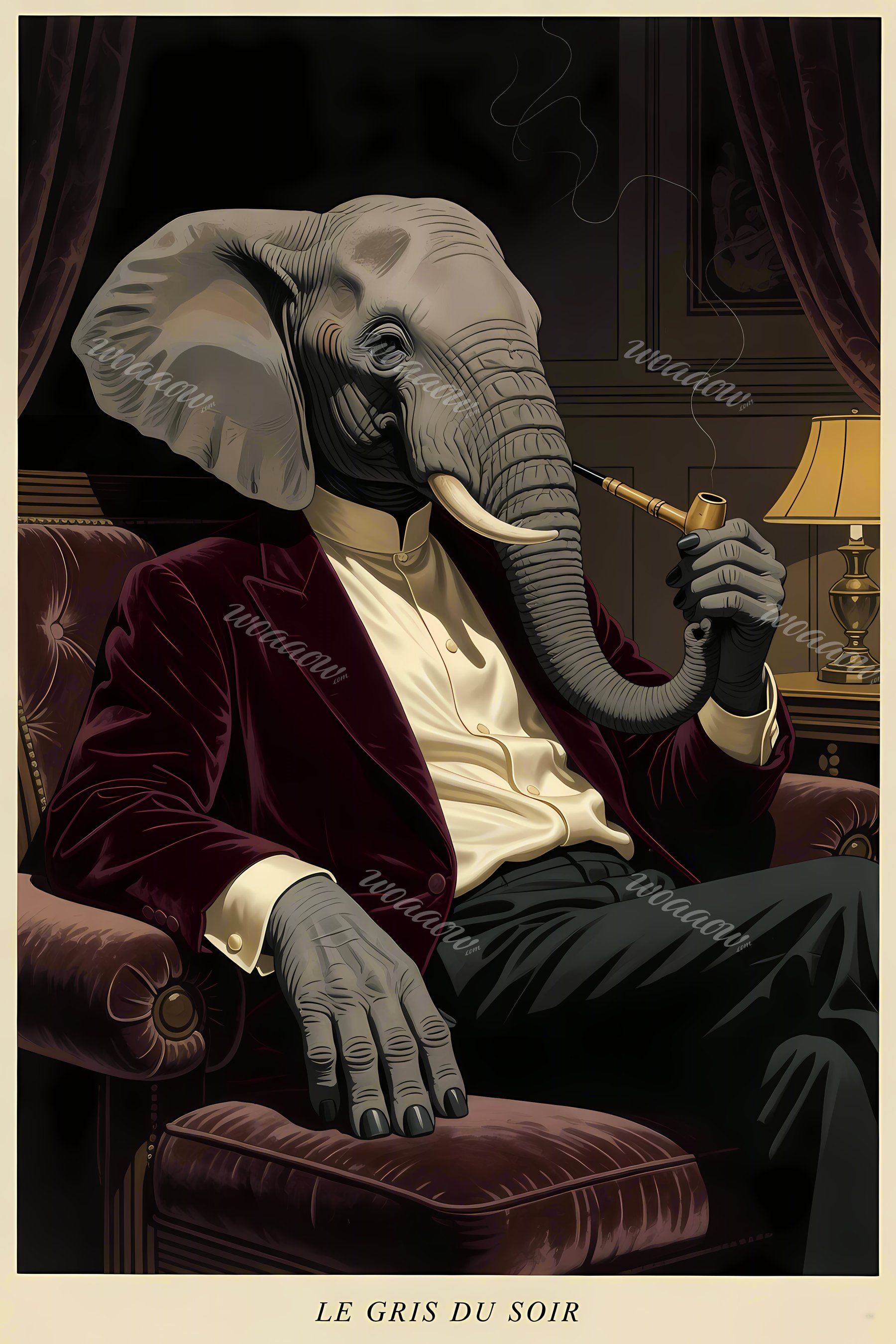 African Elephant In Nagel