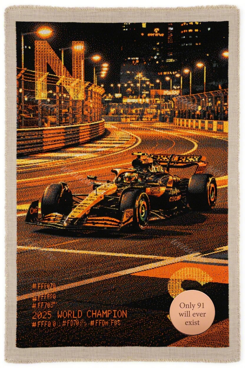Night Street Circuit Tapestry