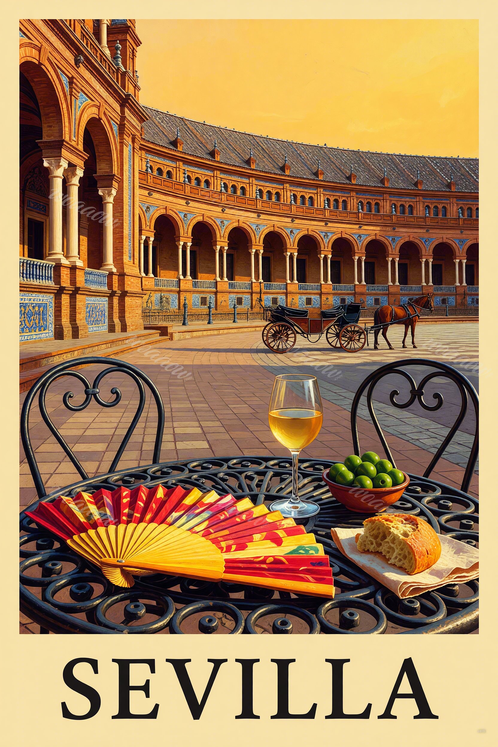 Sevilla Plaza Afternoon