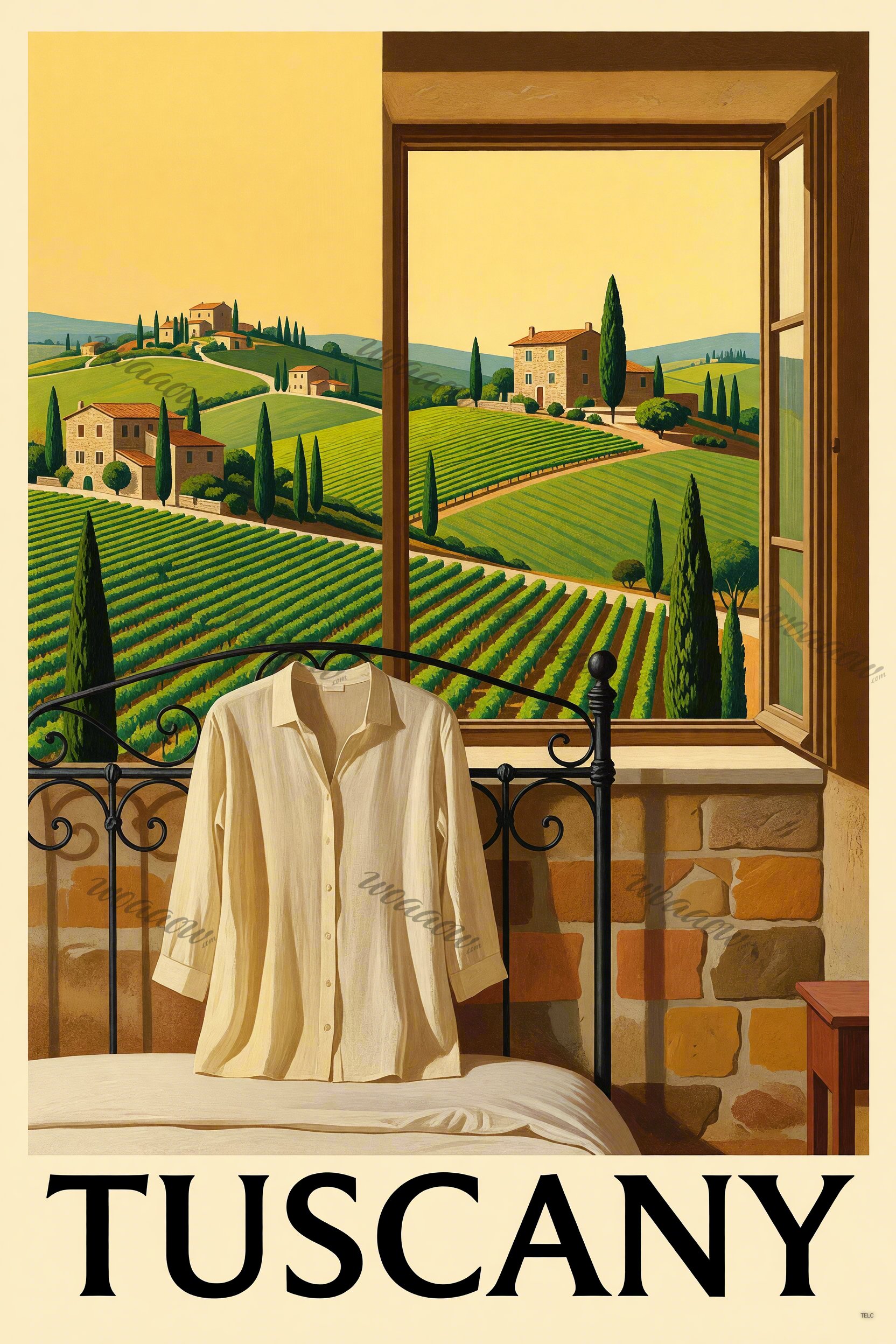 Tuscan Vineyard Window