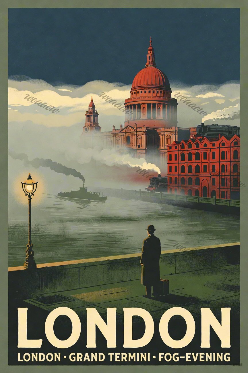 London Foggy Embankment